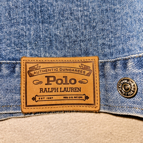 Polo Ralph Lauren Blue Denim American Flag Jacket - Picture 2 of 6